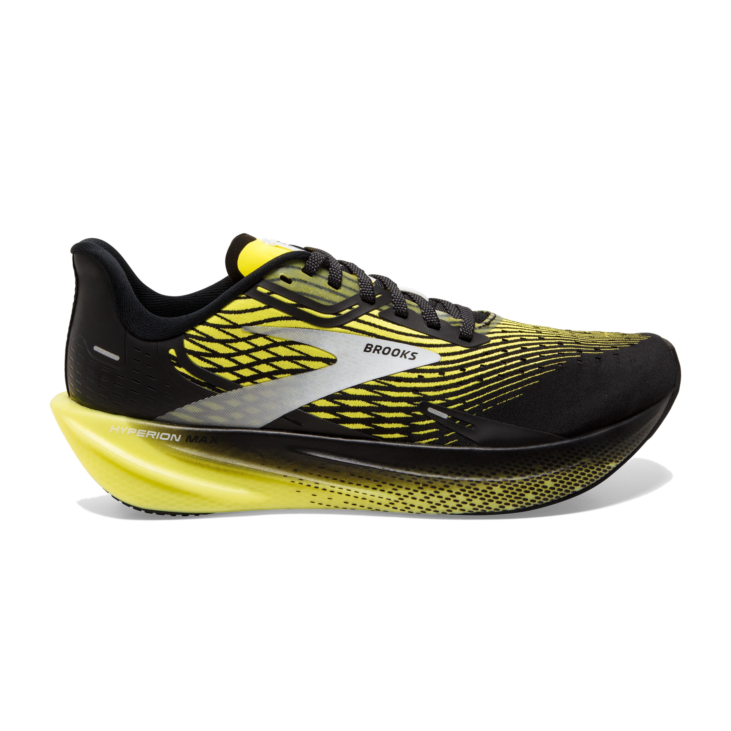 Men s Brooks Hyperion Max Running Shoes 12 Black Blazing Yellow White