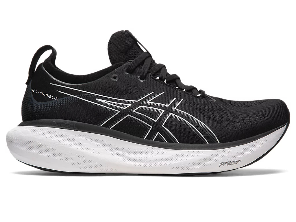 ASICS Men s GEL NIMBUS 25 Running Shoes 9 BLACK PURE Silver